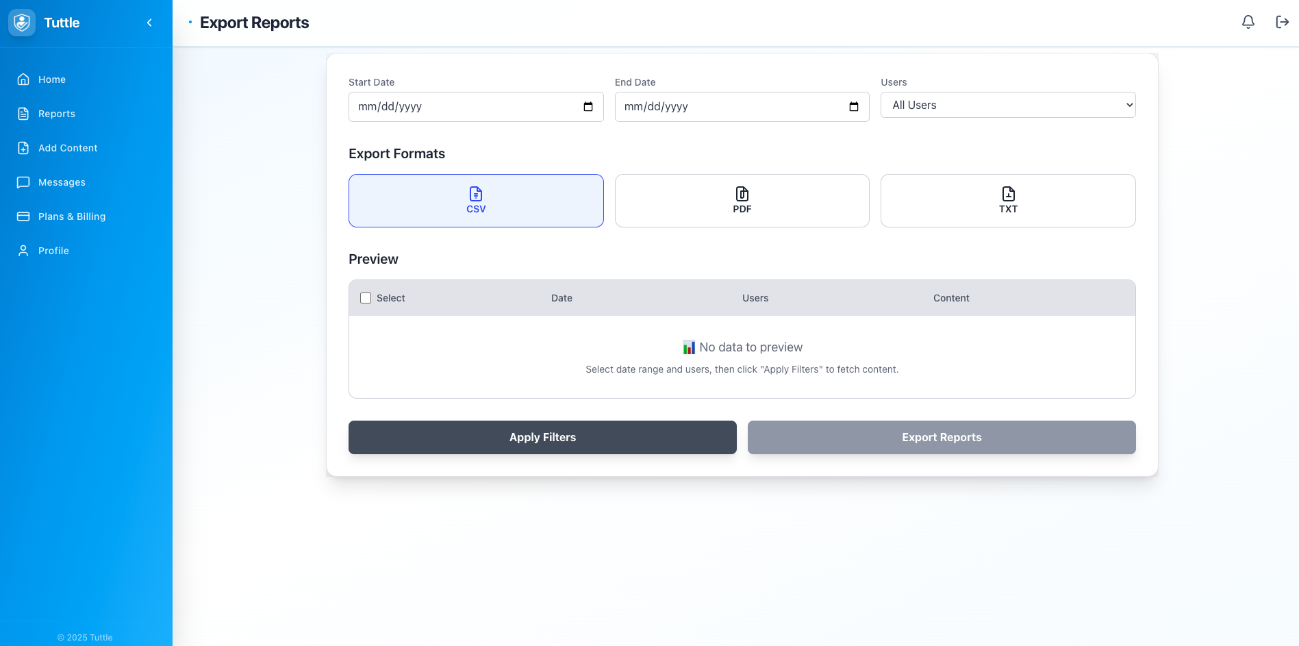Tuttle - Screenshot 2 showing product features and functionality