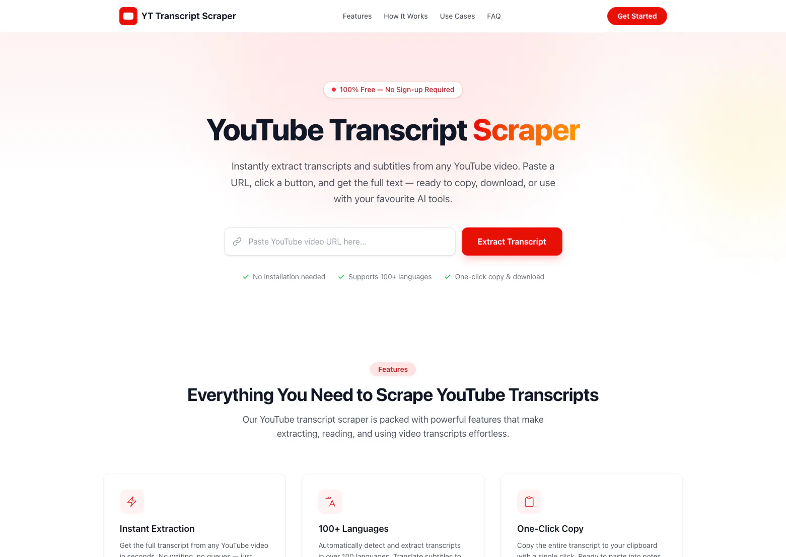 YouTube Transcript Scraper gallery image