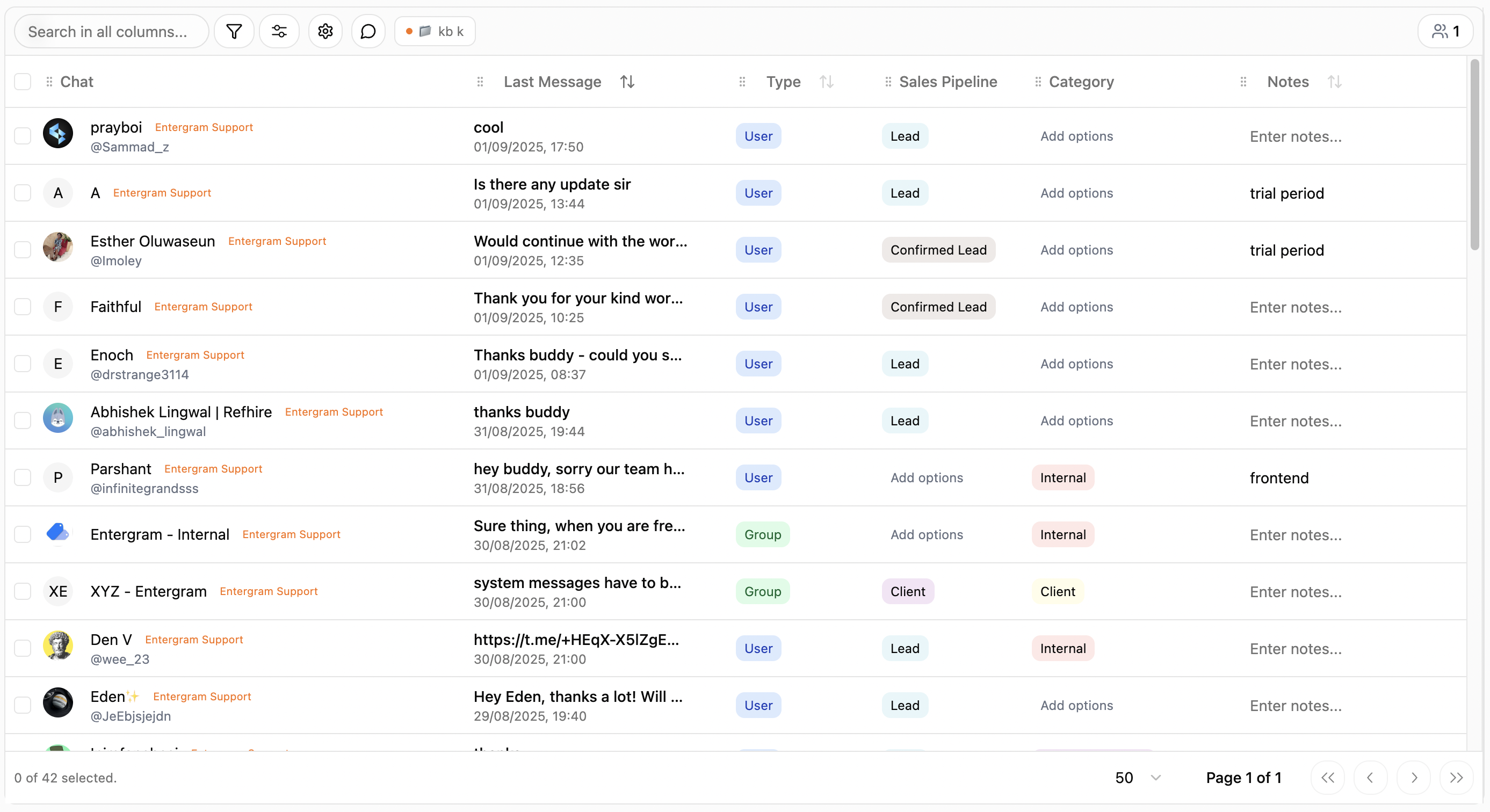 وسائط Entergram - Telegram CRM للمبيعات 1