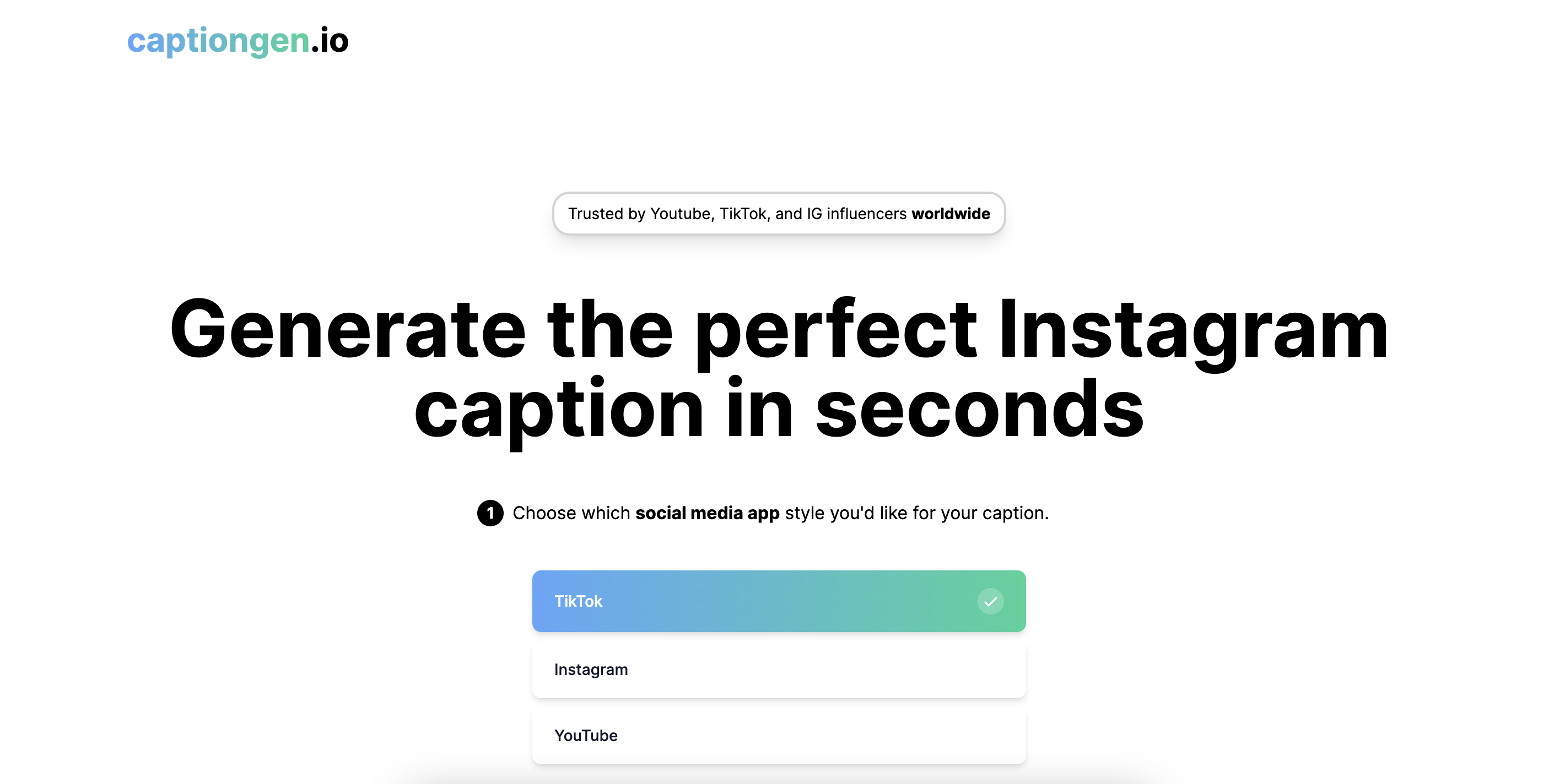 CaptionGen.io - 创建完美的卷轴，短裤，Tiktok字幕10倍媒体1