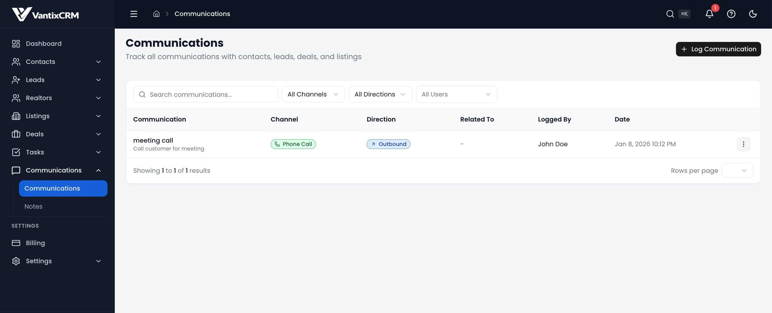 Vantix CRM screenshot 2