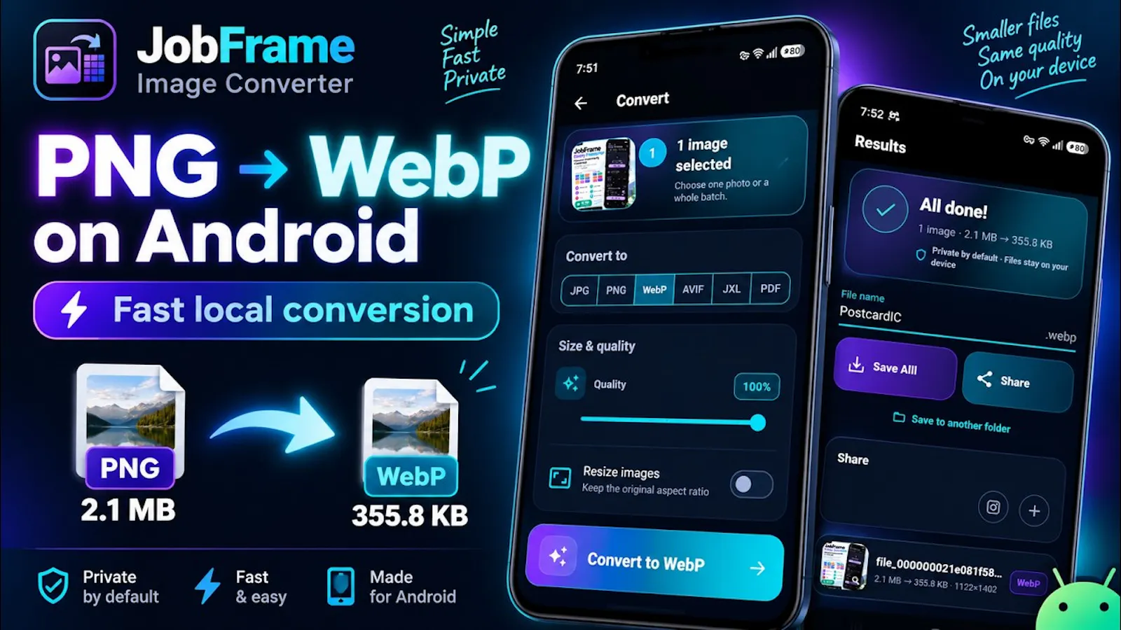 JobFrame Image Converter screenshot 1 (video preview)