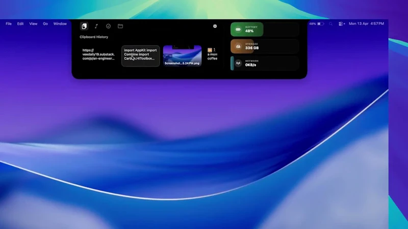 NotchSpace screenshot 1 (video preview)