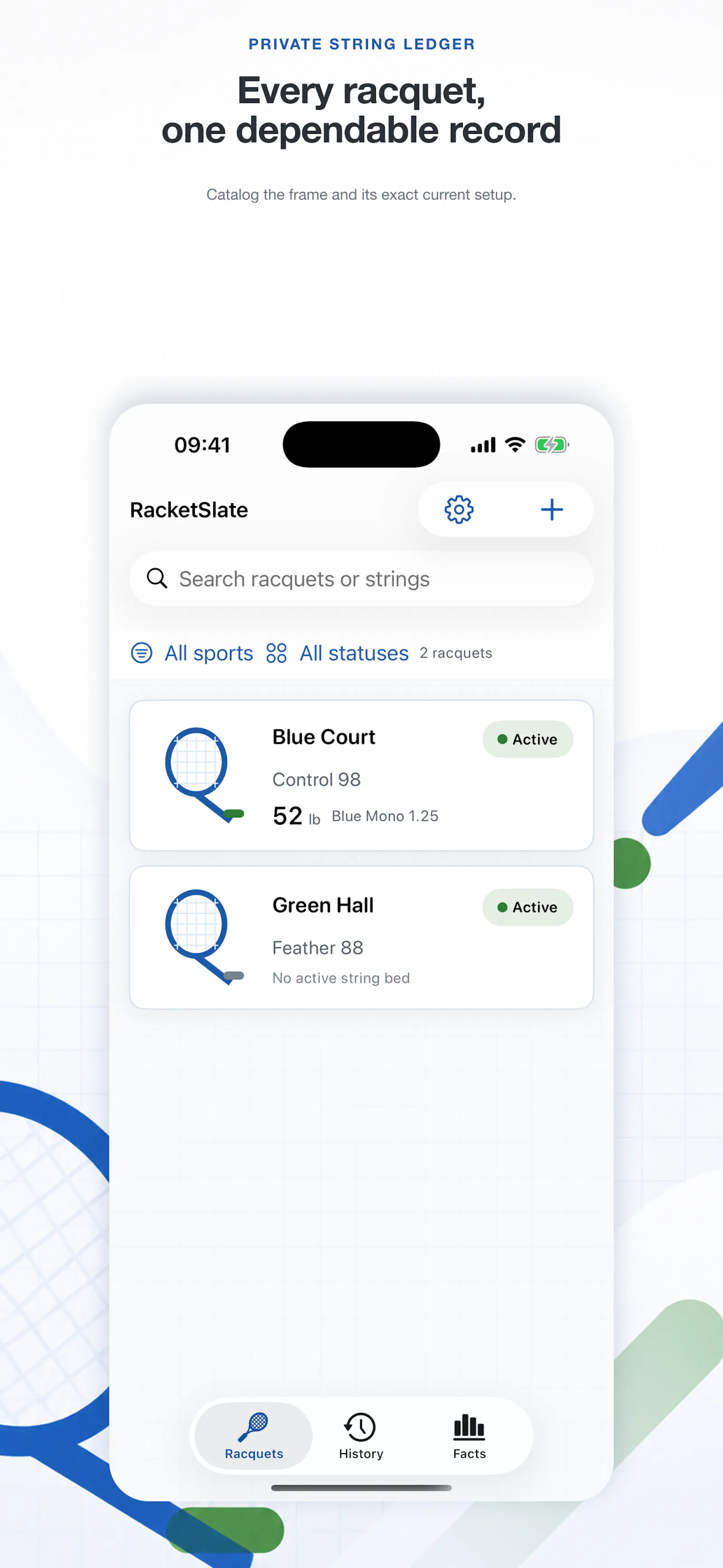 RacketSlate screenshot 1
