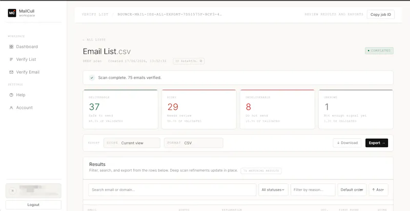 MailCull screenshot 2