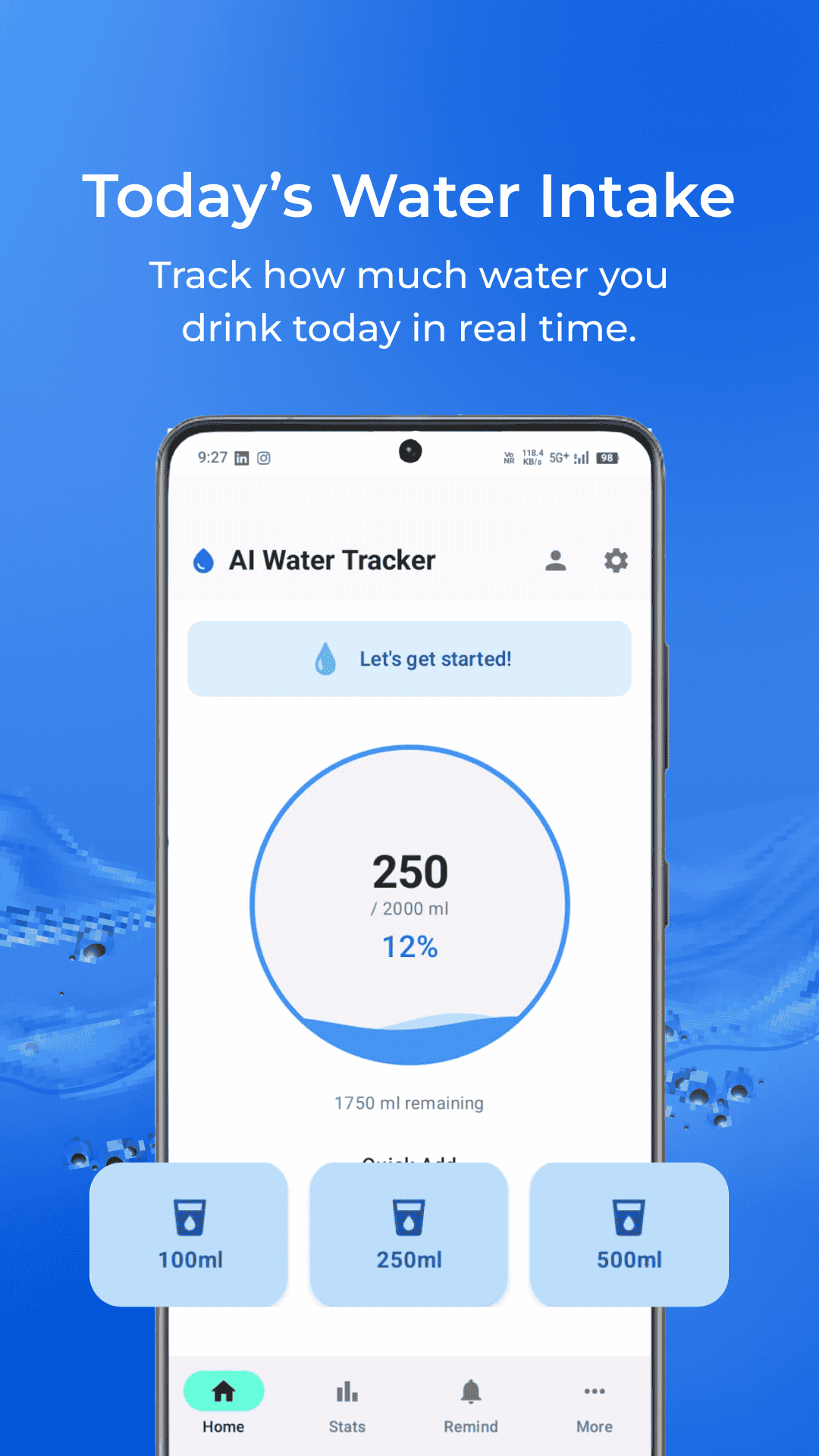 Water Tracker - Water Reminder - Screenshot 3 showing product features and functionality