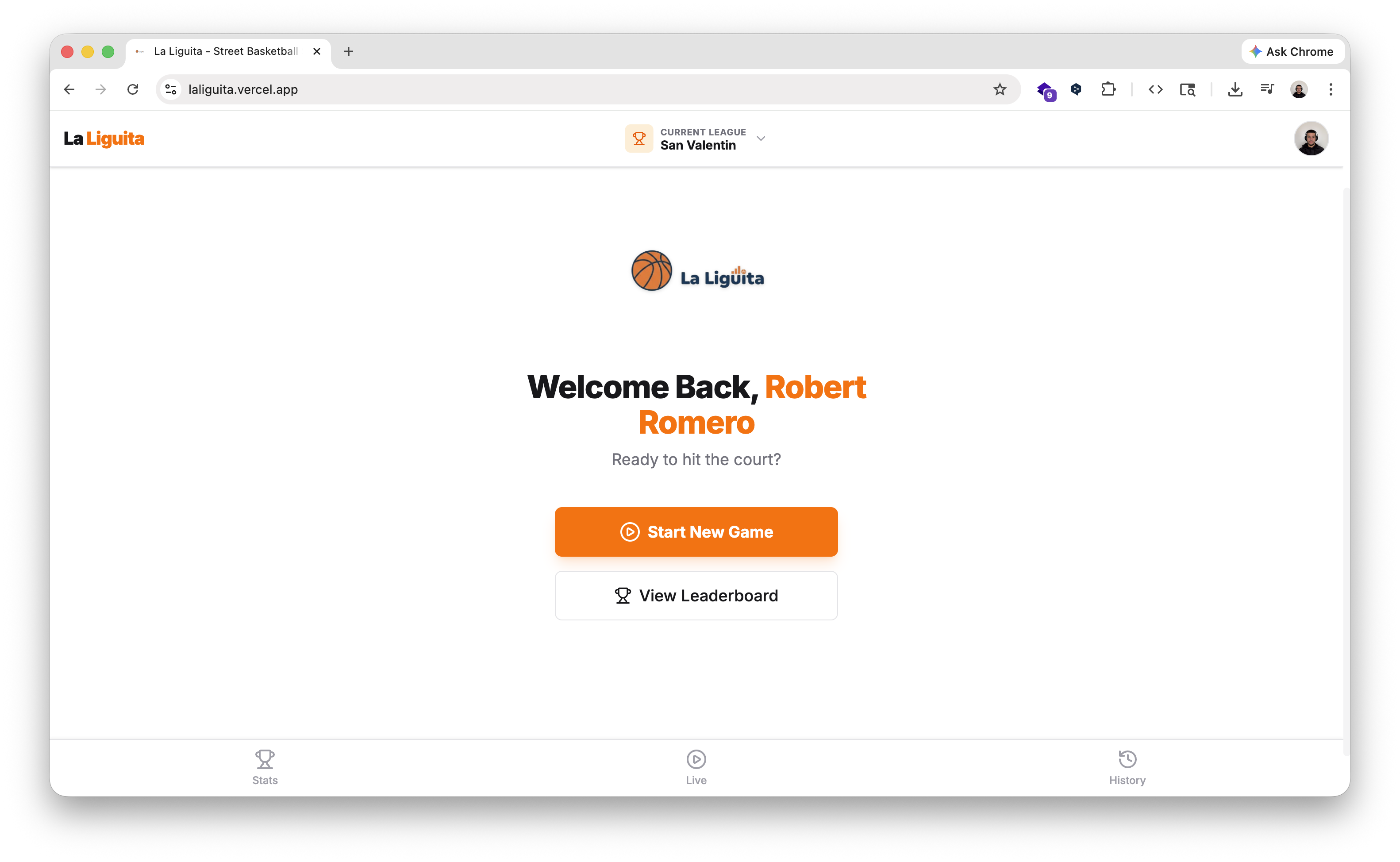 La Liguita - Main product screenshot demonstrating key features and user interface