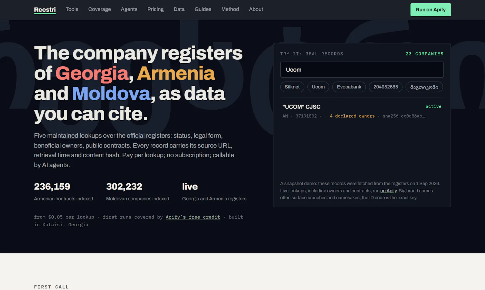 Reestri screenshot 1