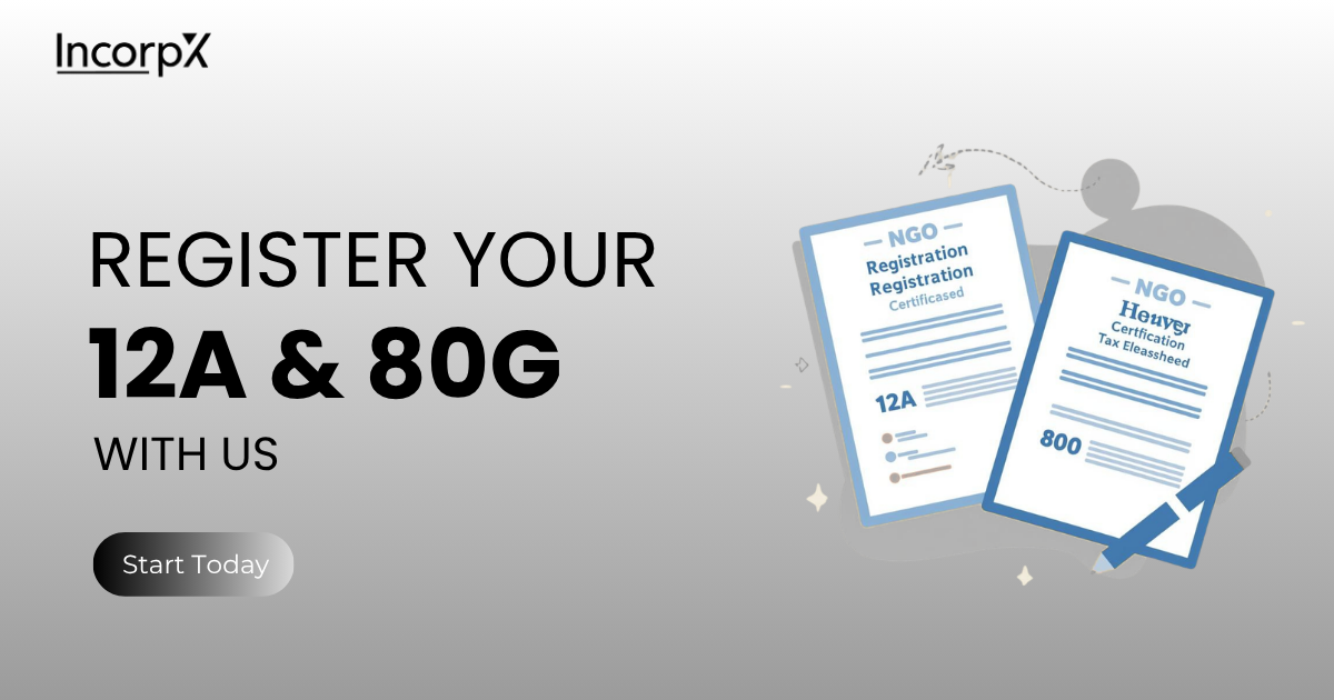 12A & 80G Registration Online in India
