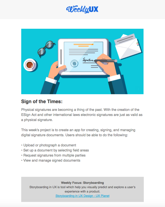 Weekly UX gallery image