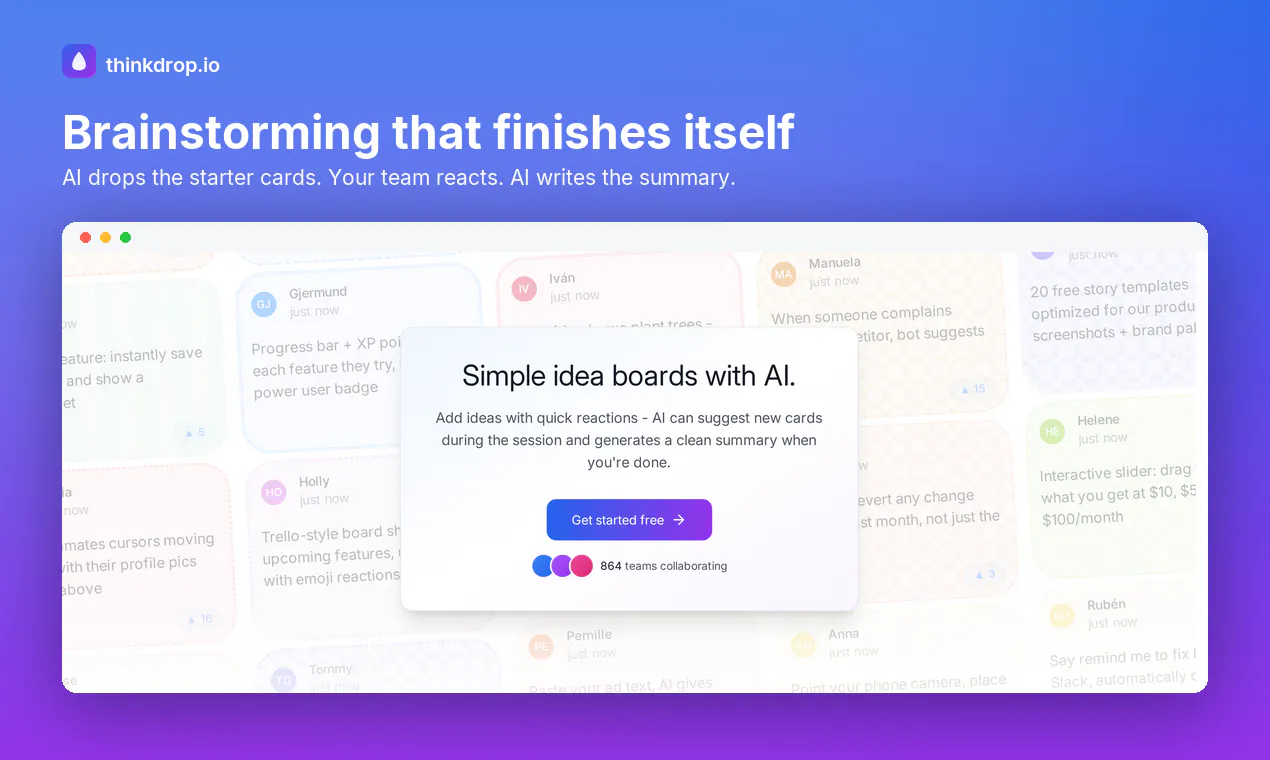 thinkdrop.io - idea boards with ai screenshot 1