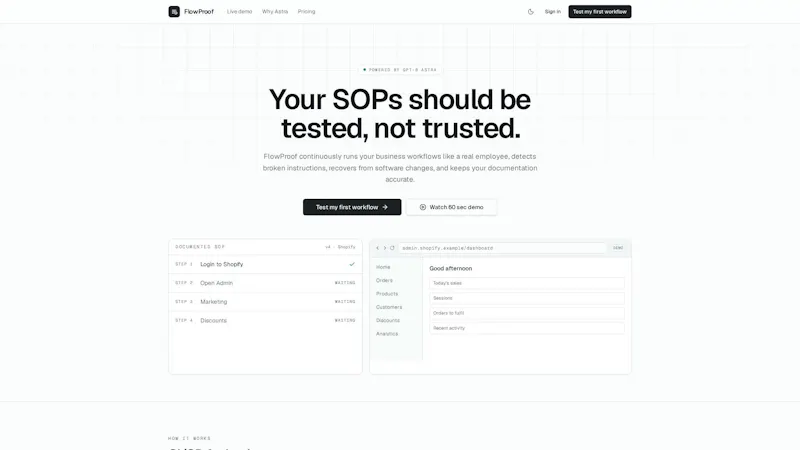 FlowProof screenshot 1