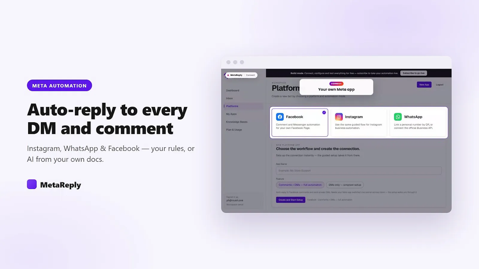 MetaReply screenshot 1 (video preview)