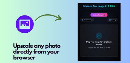 Ai Image Upscaler and enhancer chrome ex gallery image