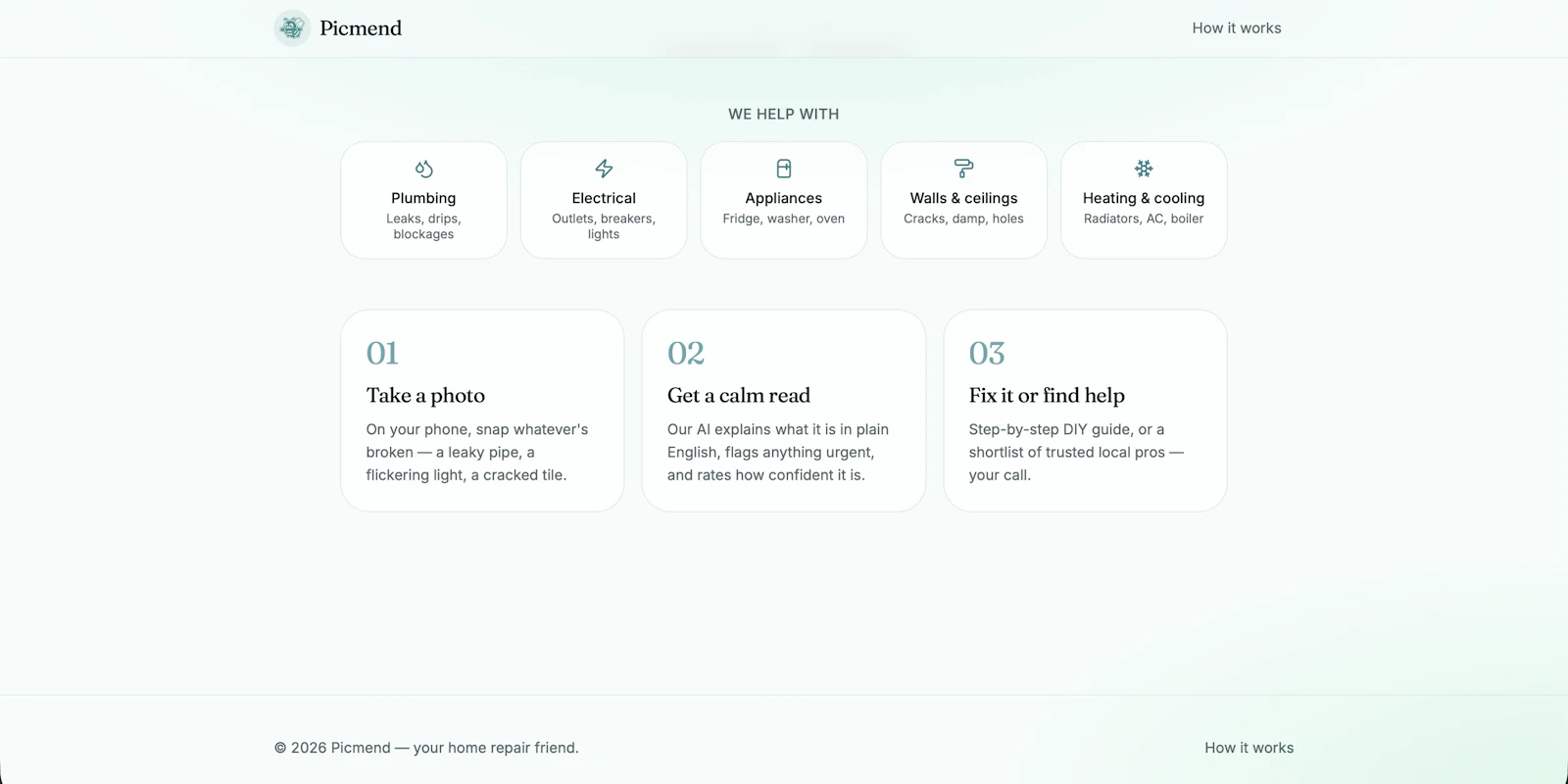 Picmend — Snap a photo, fix what broke screenshot 2