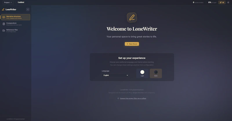 LoneWriter screenshot 2