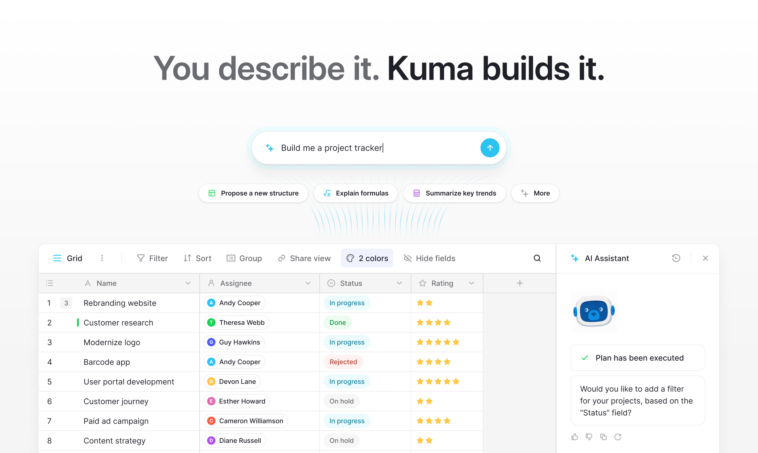 Baserow 2.0 - Main screenshot showing features and interface