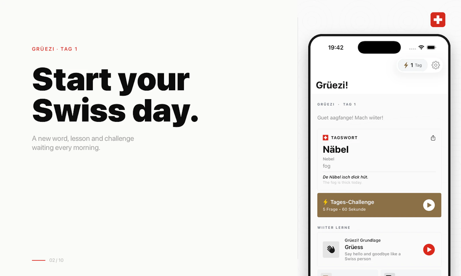 Grüezi - Learn Swiss German screenshot 2