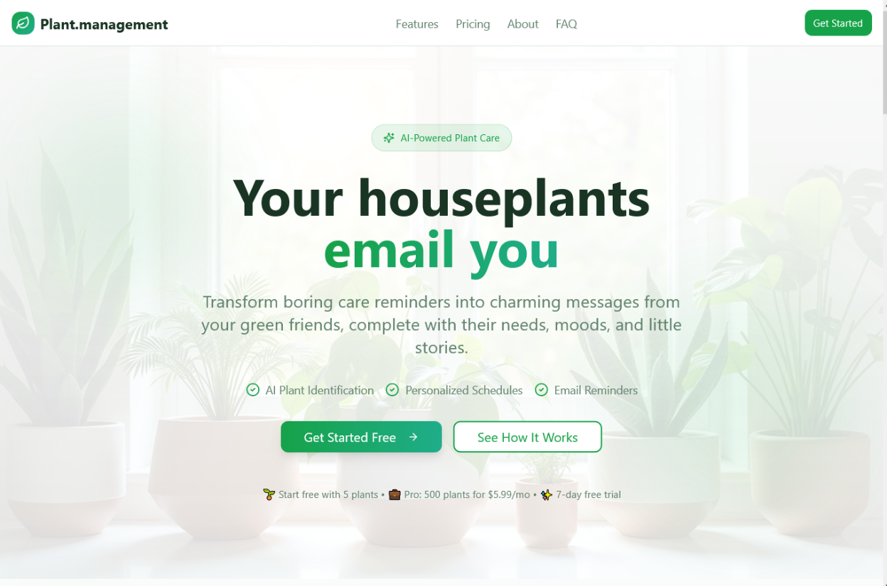 Plant.management - Screenshot 2 showing product features and functionality