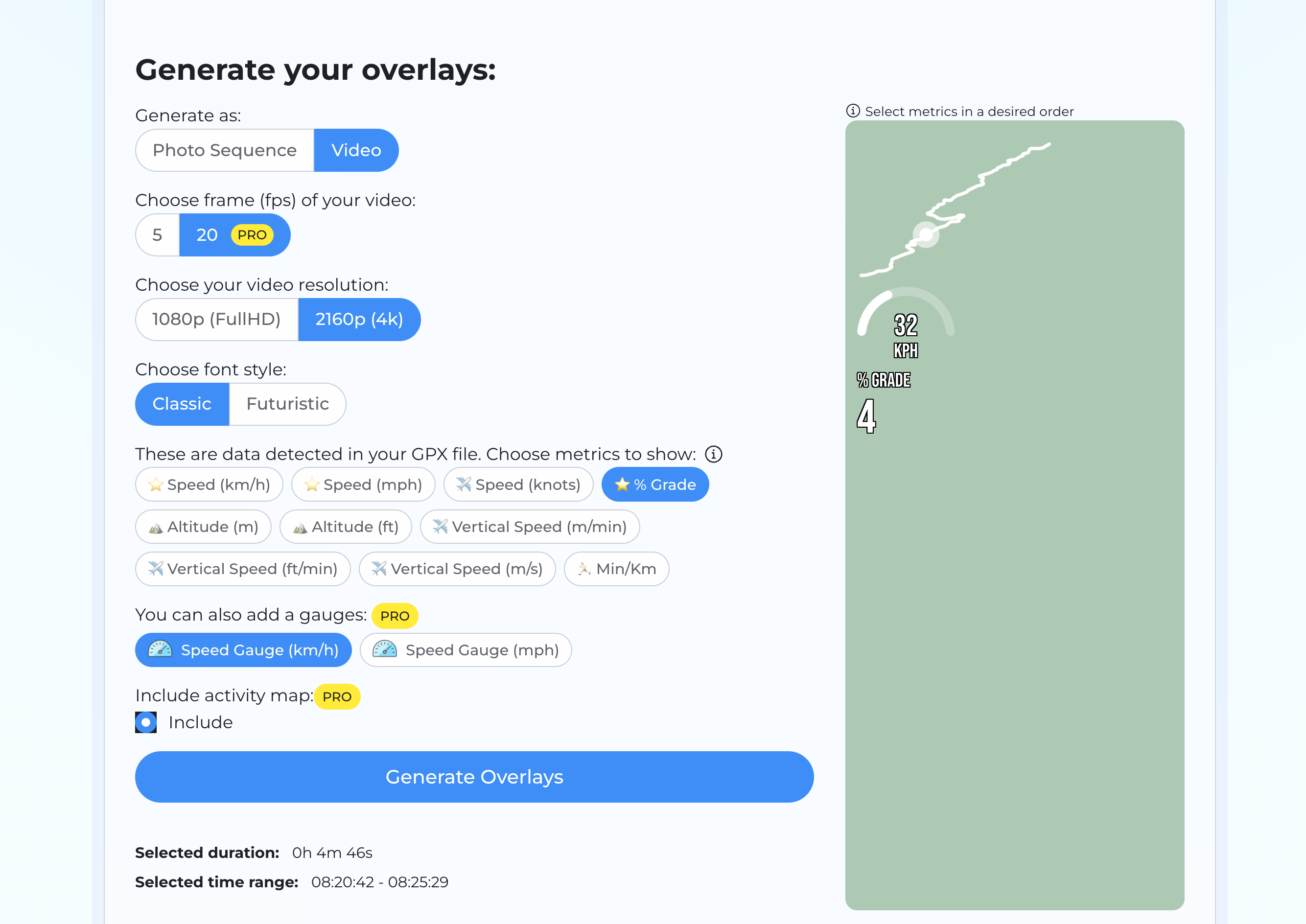 Gpxoverlay - Crea sovrapposizioni per i tuoi video sportivi media 6