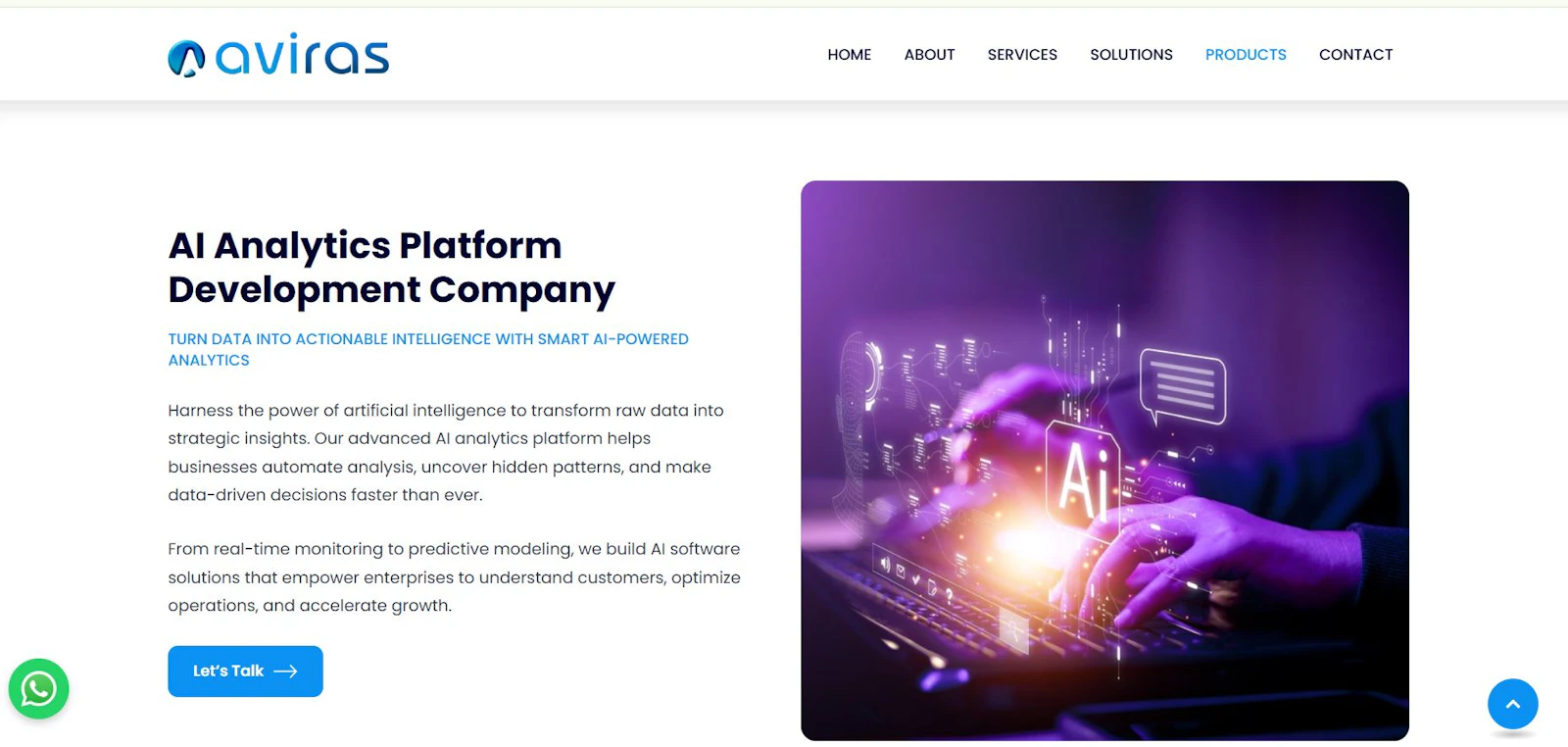 AI Analytics Platform | Aviras screenshot 1