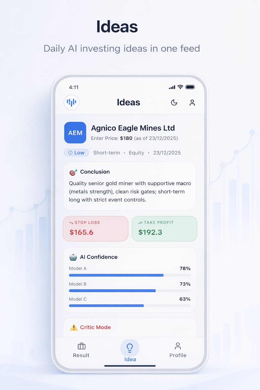 InvestaAI - Main product screenshot demonstrating key features and user interface