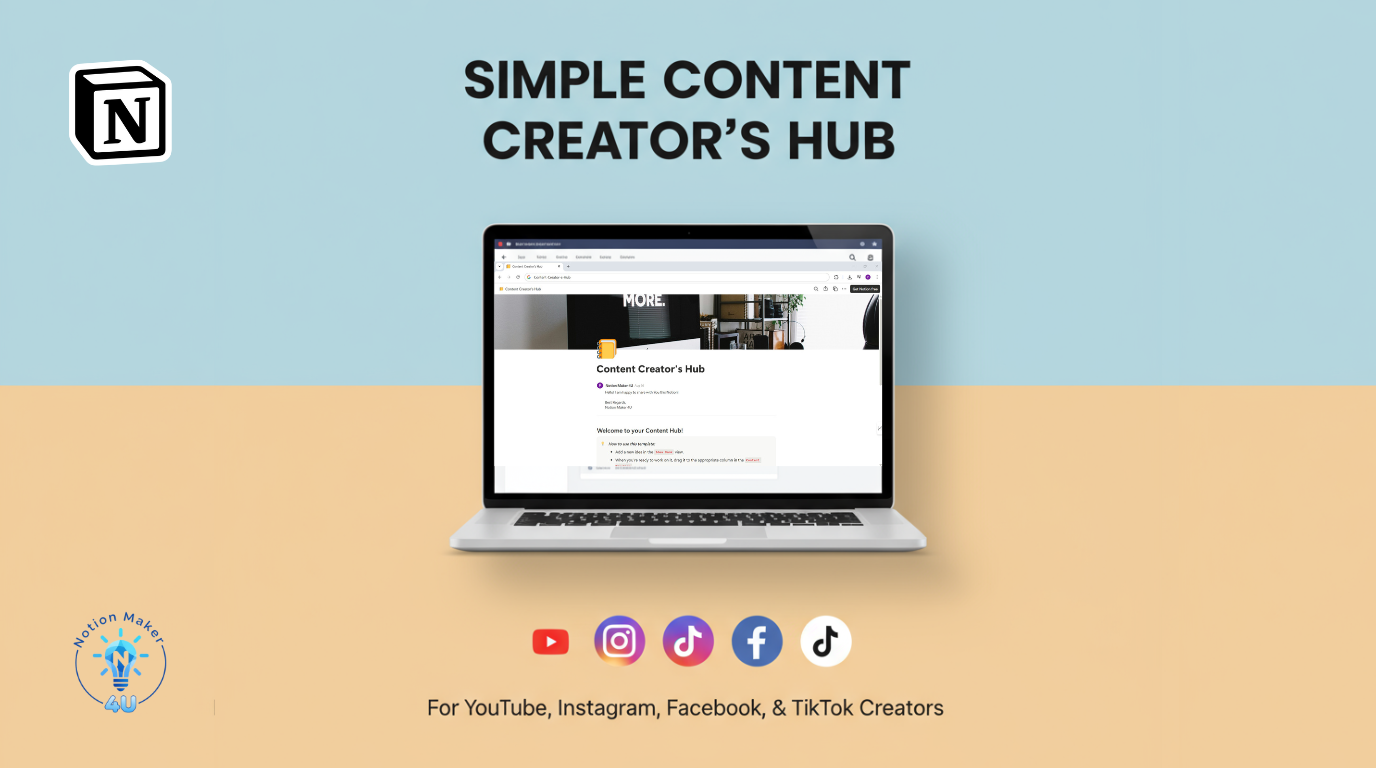 Content Creators Hub - Notion Template logo
