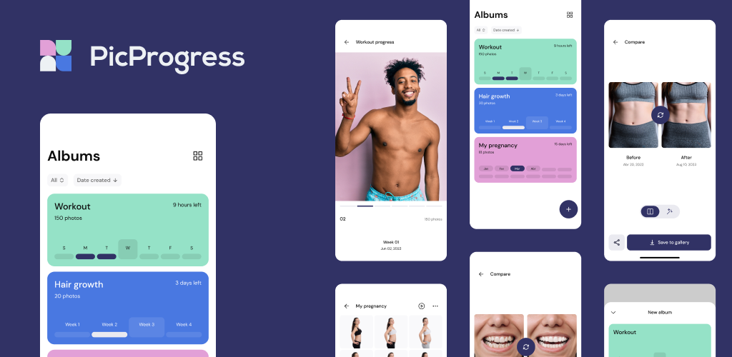picprogress - 在照片前和之后查看您的进度媒体1