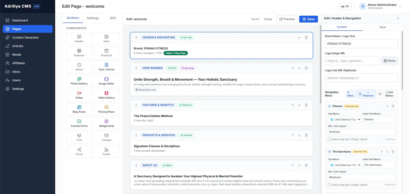 Adrillya CMS Pro screenshot 4