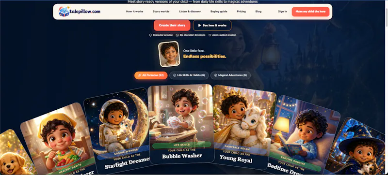 talepillow.com screenshot 2