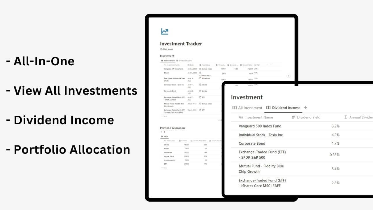 Notion Investment Tracker gallery image