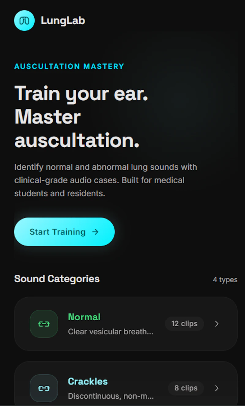 LungLab — Auscultation Training  screenshot 2