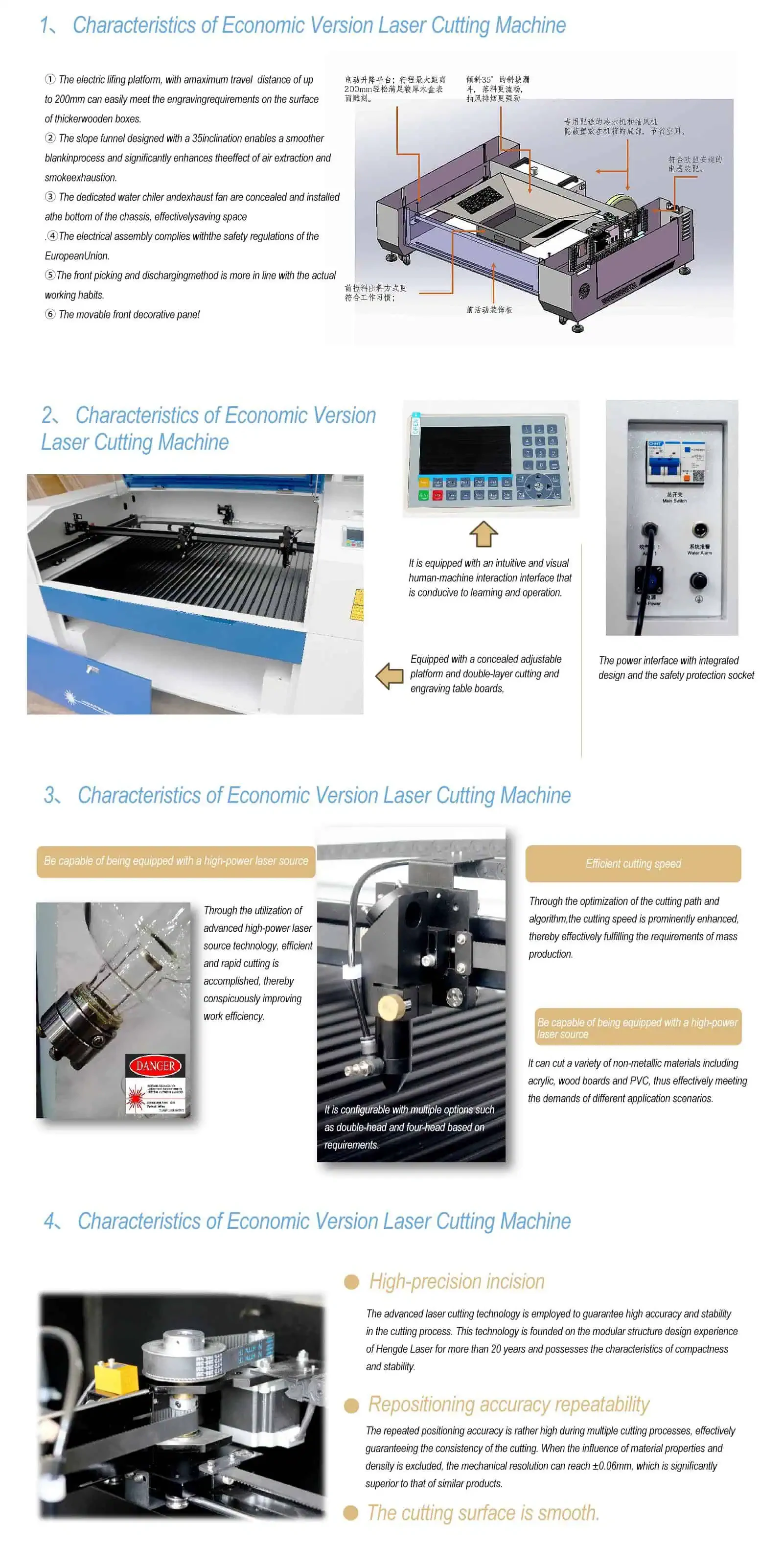 Co2 Laser Cutting Machine ETL-2513C screenshot 2