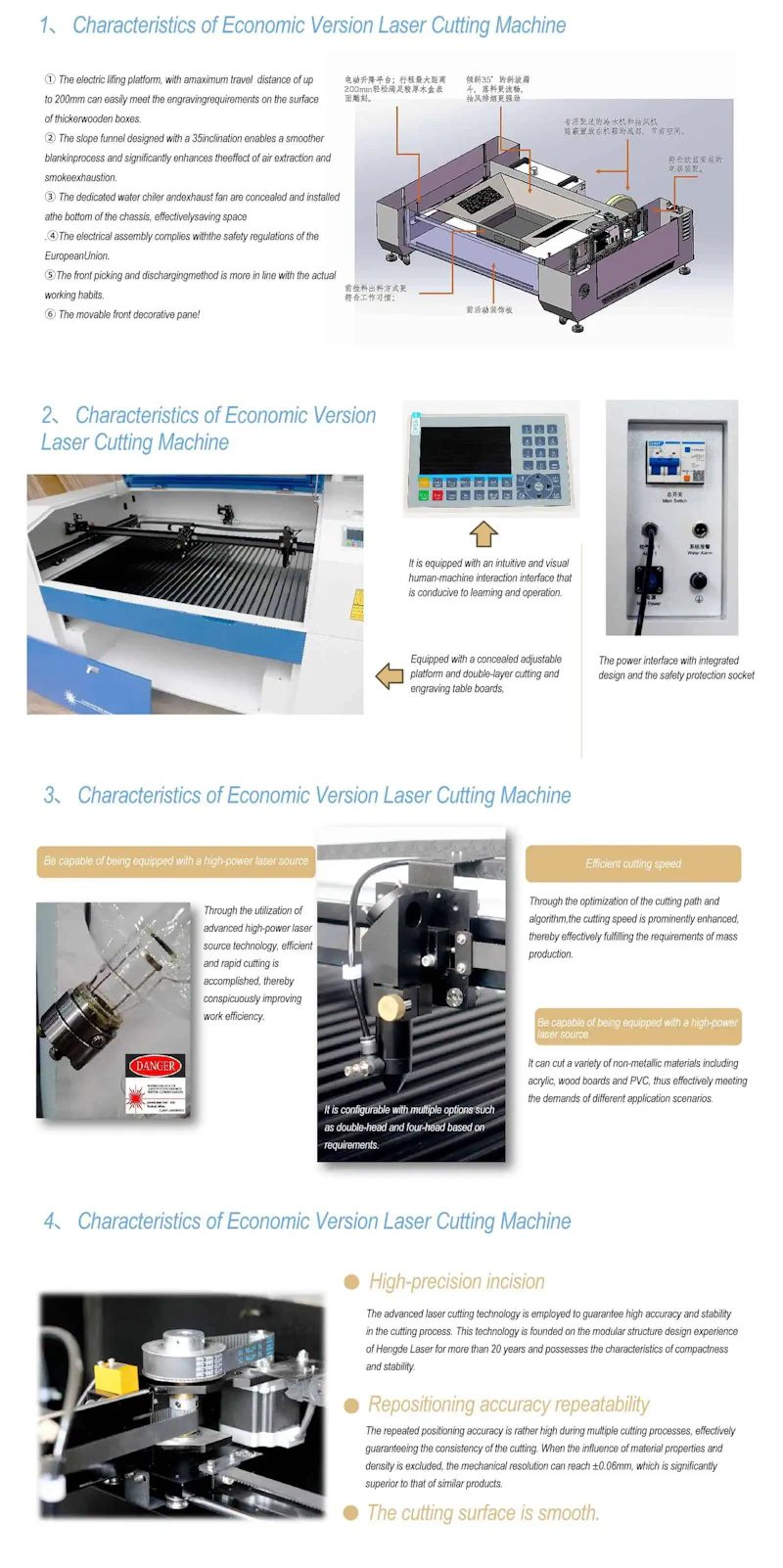 Co2 Laser Cutting Machine ETL-2513C screenshot 2