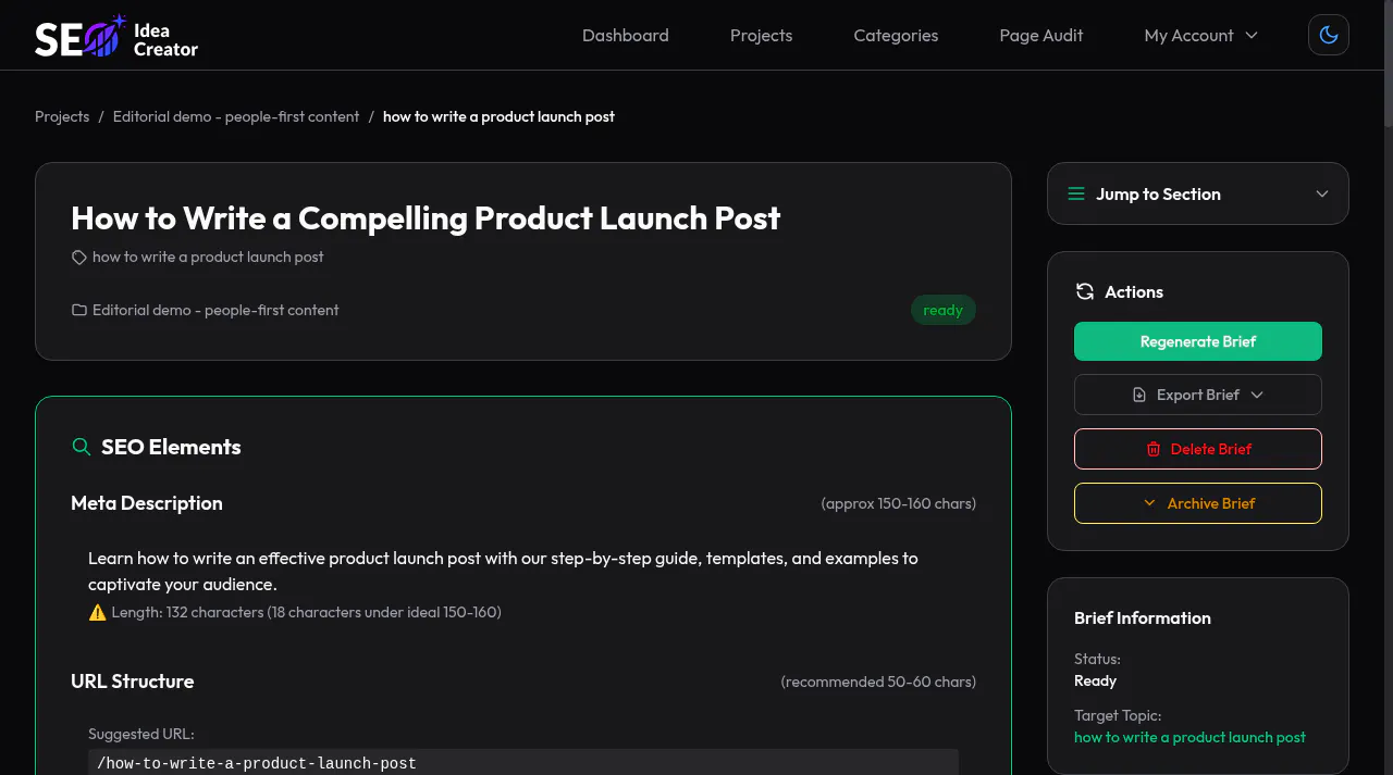SEO Idea Creator gallery image
