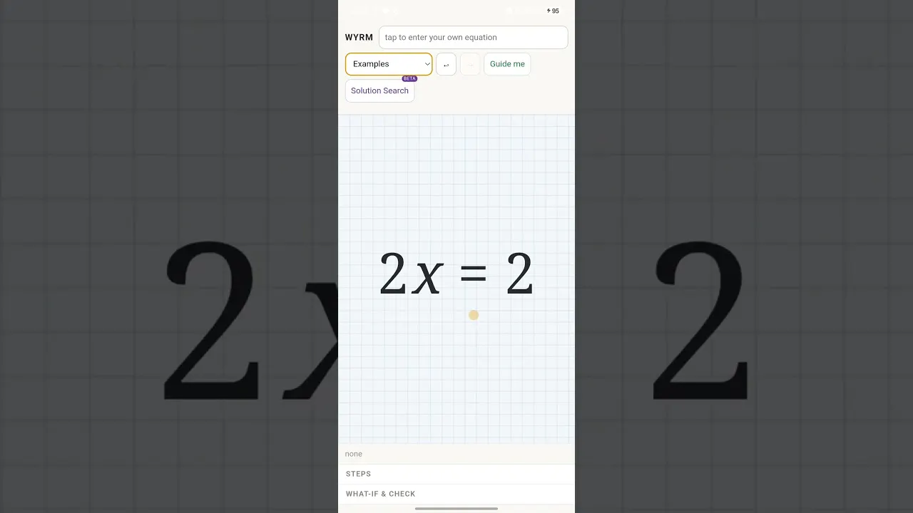 Wyrm Math — solve algebra by touch gallery image