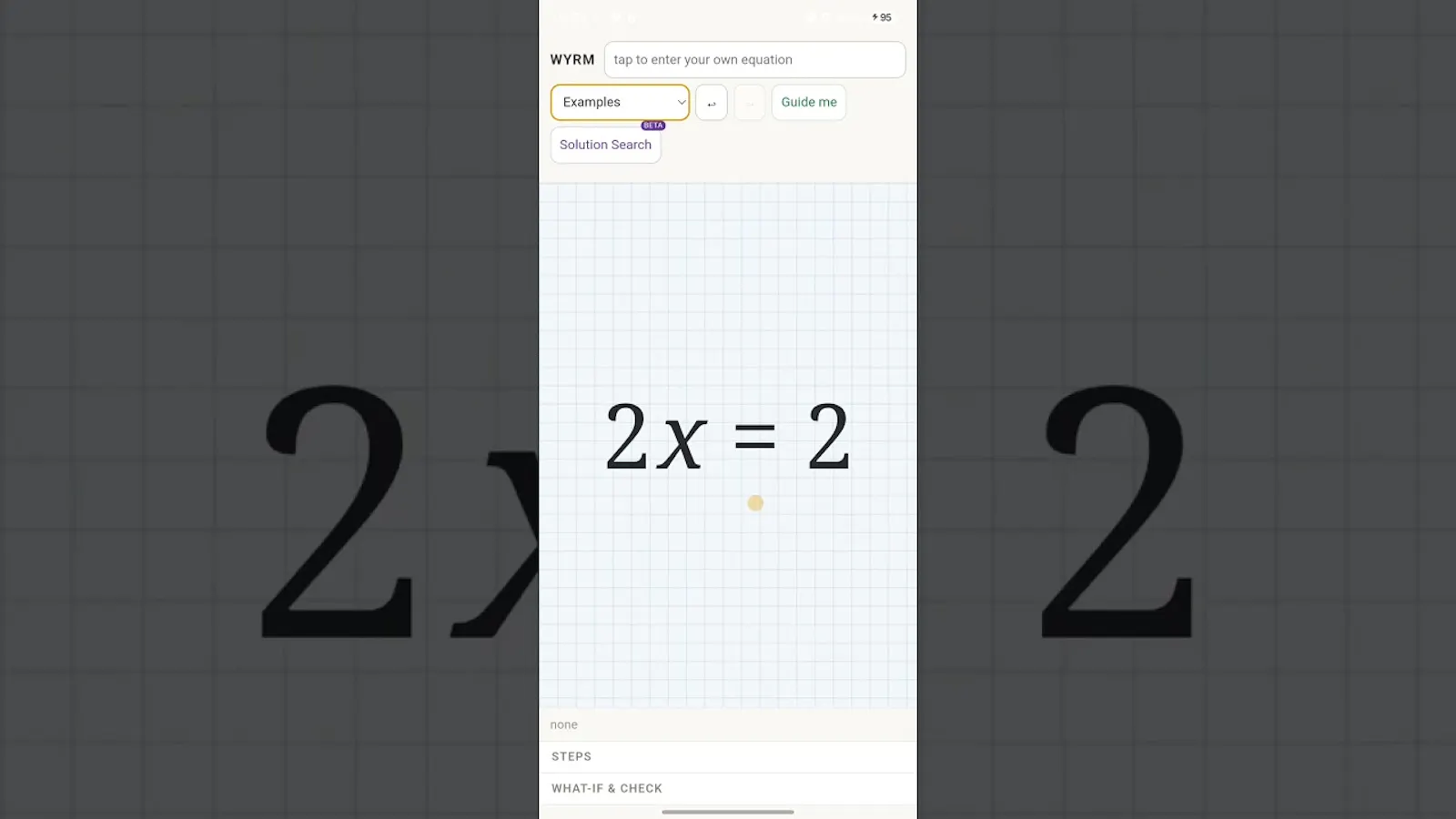 Wyrm Math — solve algebra by touch screenshot 1 (video preview)