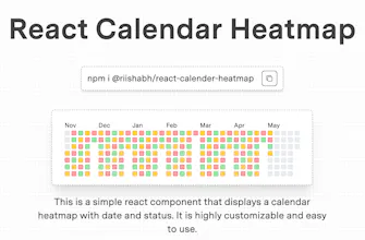 React Calendar Heatmap gallery image