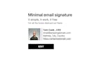Minimal Email Signature image