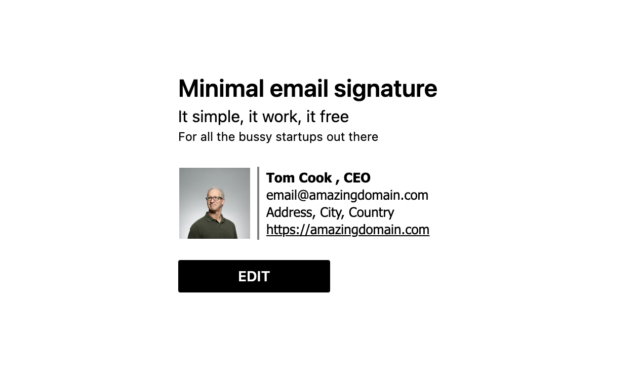 Minimal Email Signature media 1