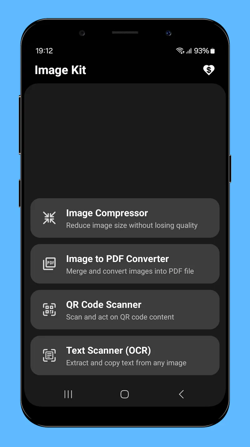 Image Kit - OCR, PDF, QR scan, Compress screenshot 2