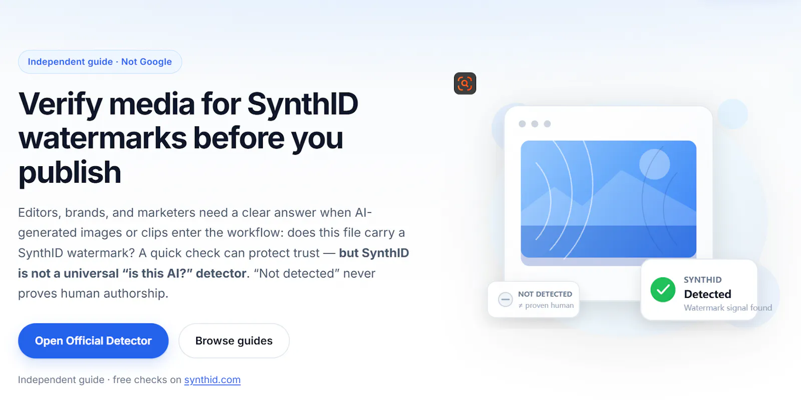 CheckSynthID screenshot 1