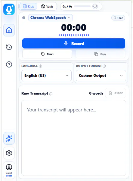 Speech to Text Transcriber GG extension gallery image