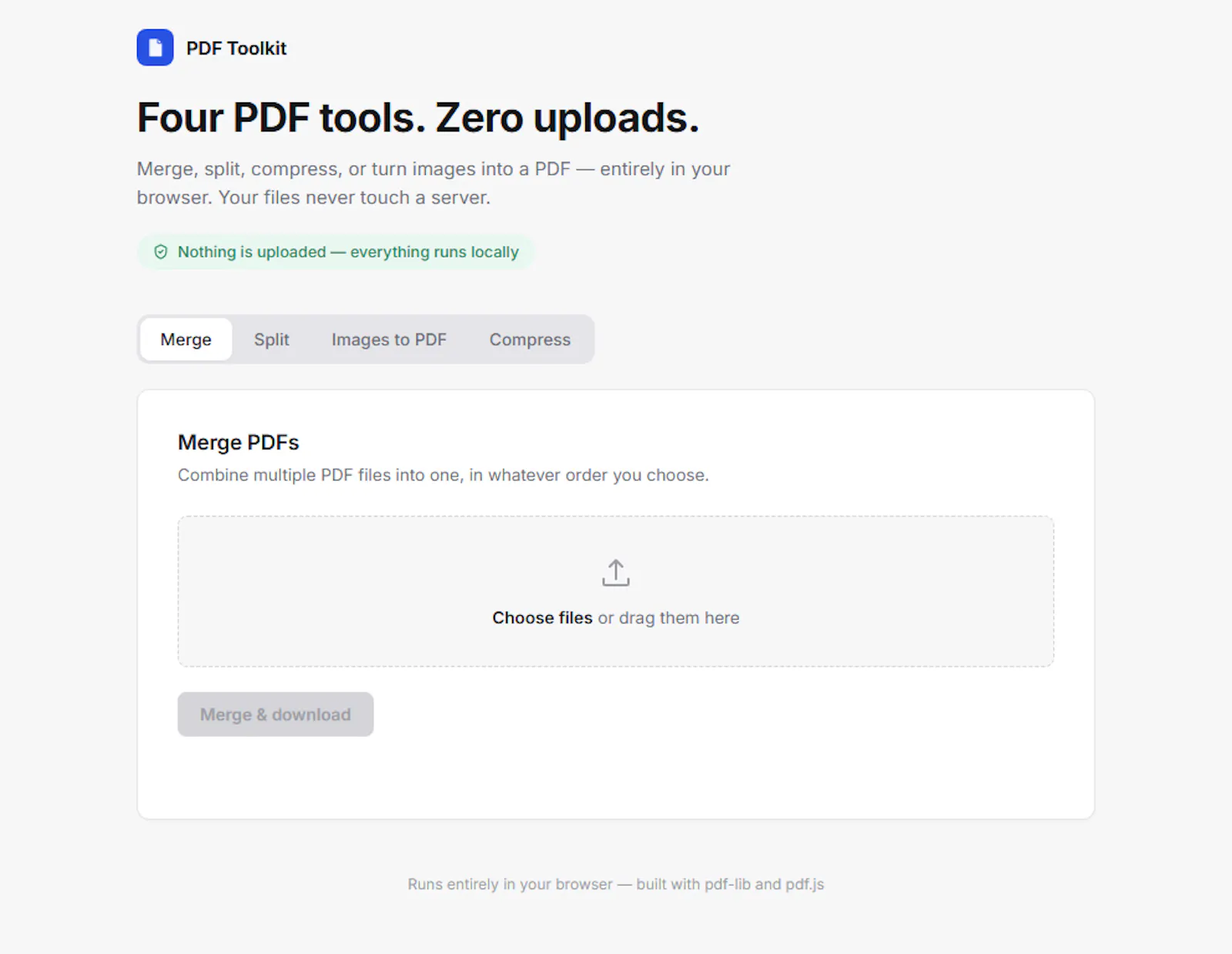 PDF Toolkit screenshot 1