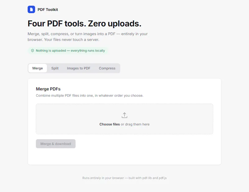 PDF Toolkit screenshot 1