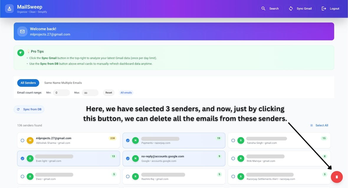 MailSweep gallery image