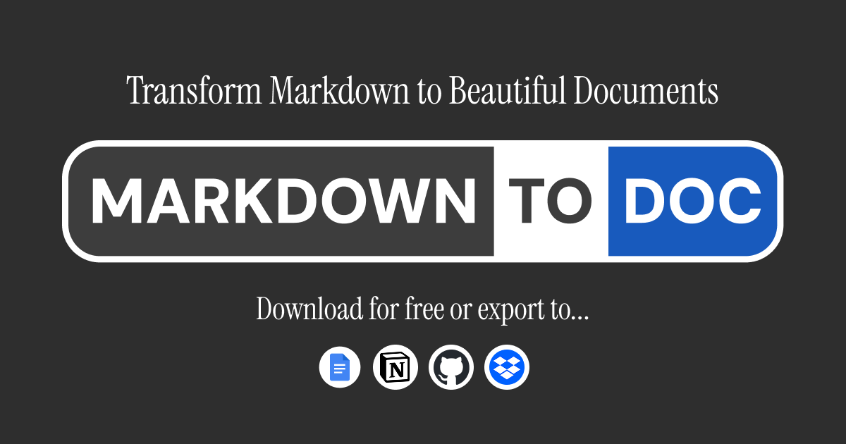 Markdowntodoc - Markdown → Beautiful Docs 💖 Coded в 24 часа-бесплатно. медиа 2