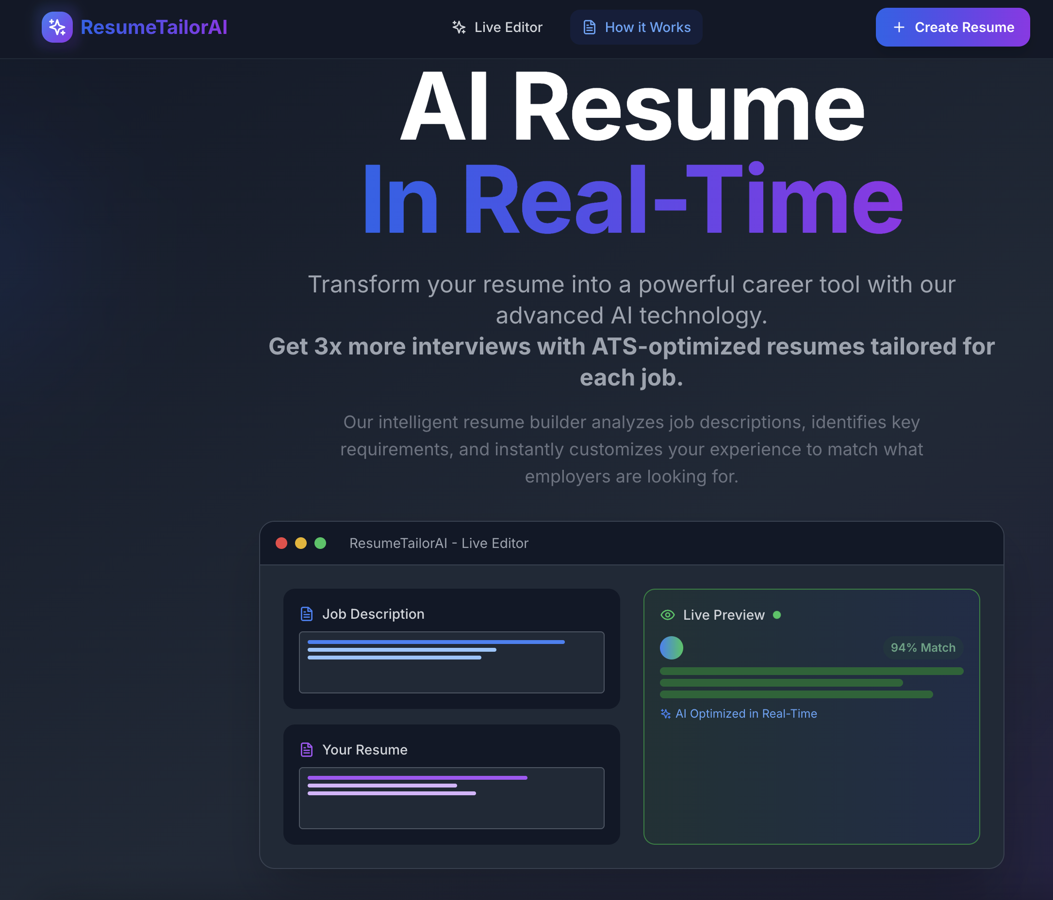 AI-tailored resumes for every job - AI-tailored resumes that land jobs media 12