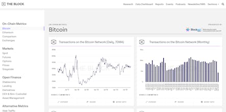 The Block - Crypto Data Dashboard gallery image