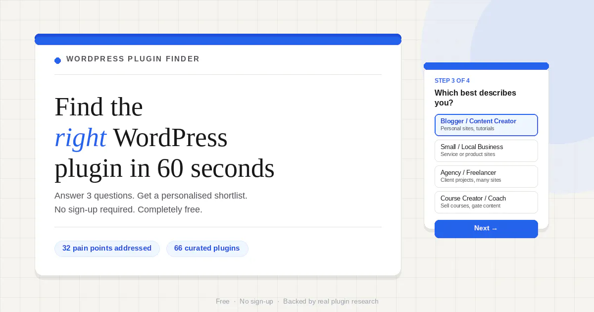 Find Right Plugin gallery image